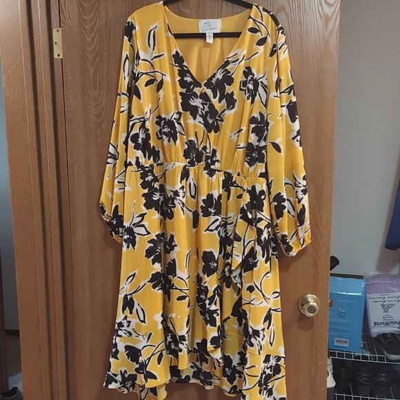 Lane Bryant Yellow Floral Midi Dress - Picture 6 of 6